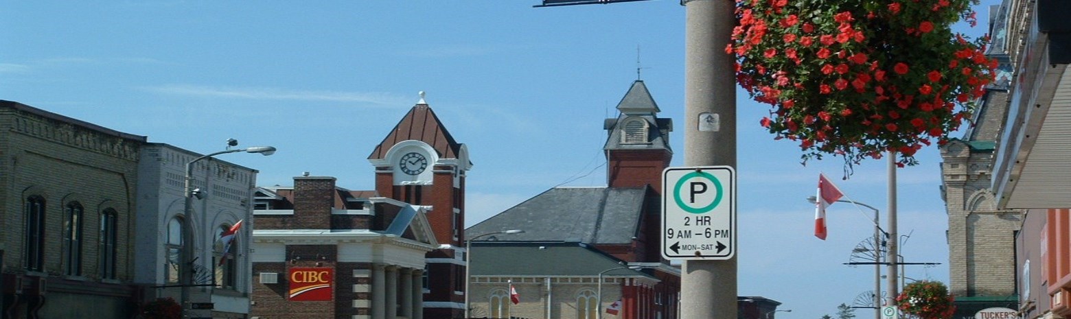 Seaforth Parking sign on Main Street
