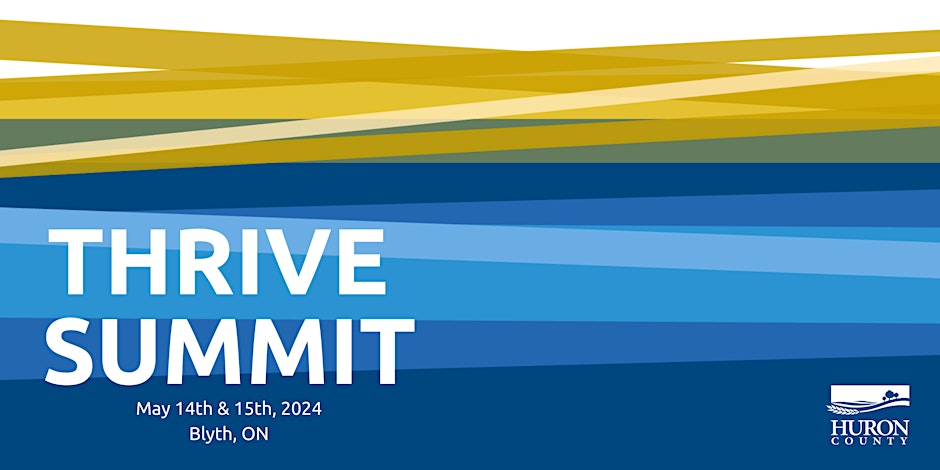 Blue Background with "Thrive Summit".