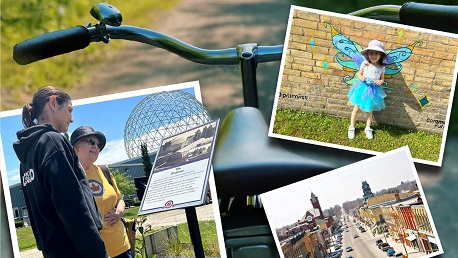 A picture of part of the cover for the Huron East Tours and Trails Guide.