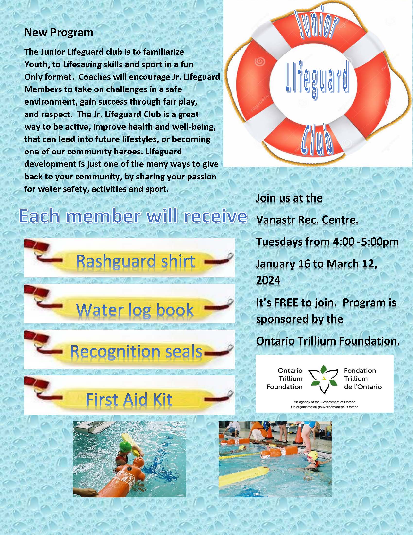 Junior Lifeguard Club poster