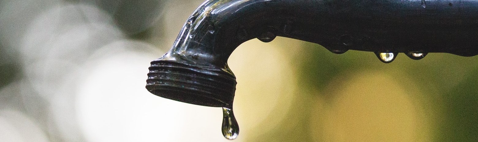 Outdoor tap dripping water