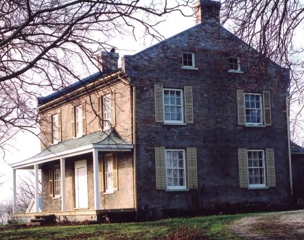 Side view of Van Egmond House in Edmondville 