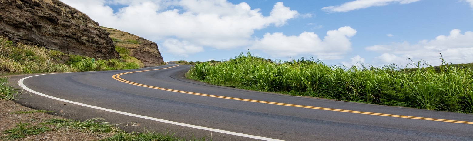 Empty road with mountain view