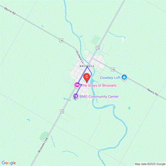 Map of road closure