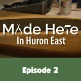 [A photo of a wooden board and sealer captured from Episode 2 of the Made Here in Huron East video series.]